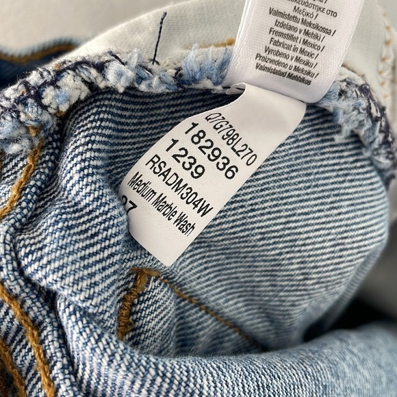 American Apparel The High Waist Jean Medium Marble Wash Size 27 - Picture 7 of 7